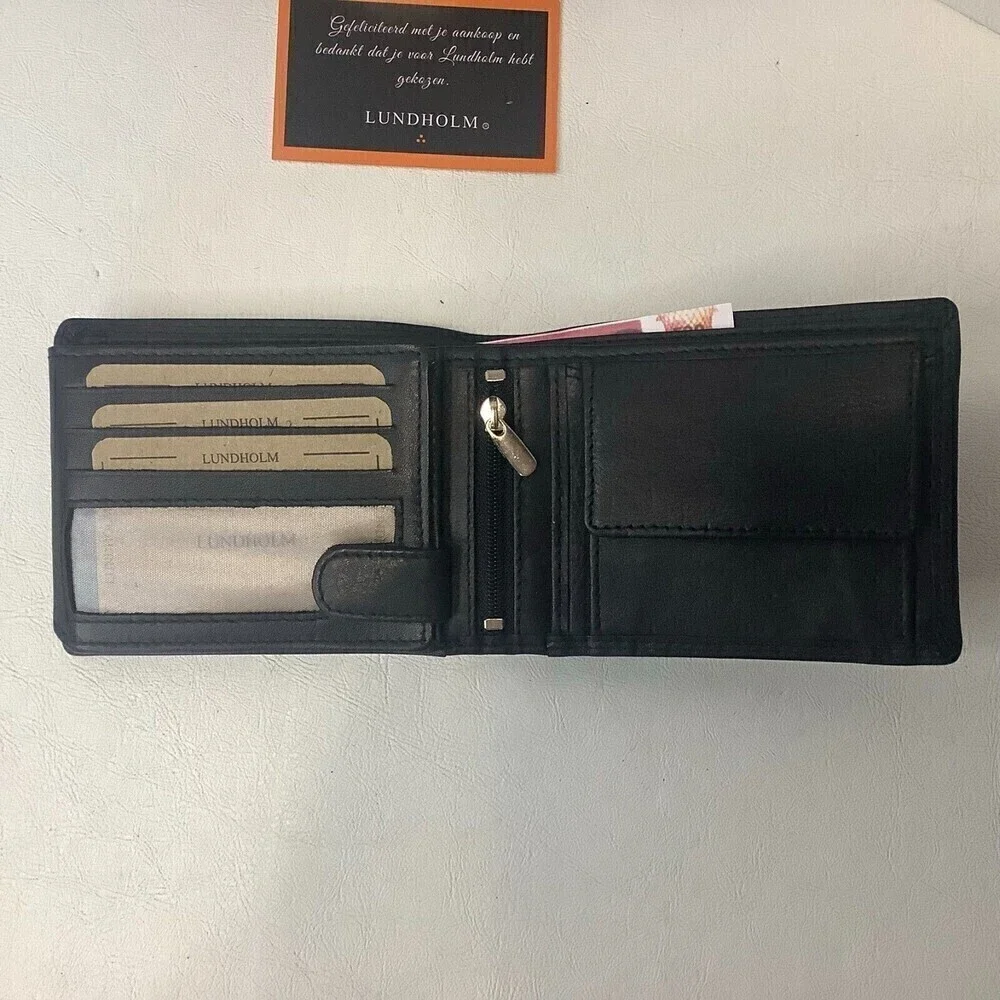 New Lundham Leather Wallet Scandinavian Design 4.75